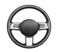 Shining wheat Funda de volante de cuero artificial negro cosido a mano para Mazda MX-5 Miata 2006-2015 RX-8 2009-2011 CX-7 2007-2009