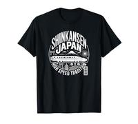 Shinkansen Japón Vintage Bullet Train & Fuji Kanji Souvenir Camiseta
