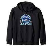 Shinkansen Japonés Bala Tren Japón Monte Fuji Kanji Sudadera con Capucha
