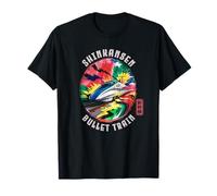 Shinkansen Monte de tren bala Fuji Japón Kanji Souvenir Camiseta