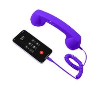 SHINLHUA Auriculares vintage con cable en espiral y controles de sonido para auriculares de comunicación, auriculares USB C, receptor de teléfono