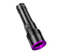 SHINLHUA Linterna de luz negra recargable de 365 nm con cuerpo de aleación de aluminio y carga rápida de 2 horas, adecuada para diversas tareas de limpieza, linterna de criatura