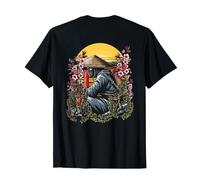 Shinobi with Ronin Straw Hat | Japan Sakura Bonsai Sunset Camiseta
