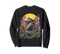 Shinobi with Ronin Straw Hat | Japan Sakura Bonsai Sunset Sudadera