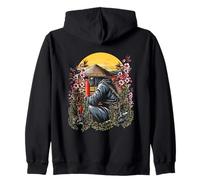Shinobi with Ronin Straw Hat | Japan Sakura Bonsai Sunset Sudadera con Capucha