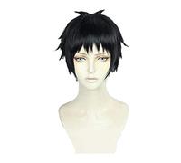 Shinra Kusakabe Fire Force pelucas corto negro resistente al calor pelo sintético Anime disfraz Cosplay peluca + gorra de peluca talla única Shinra Kusakabe