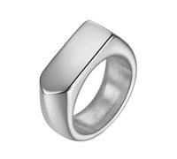 SHINROAD Anillo de color sólido, retro, acero de titanio pulido, superficie plana, estilo simple, antideslizante, hipoalergénico, varios tamaños, joyería ligera para parejas, plata EE. UU. 10