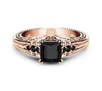 SHINROAD Anillo de moda resistente al desgaste, lujoso diseño único, anillo de moda dorado US 7, US 7, aleación, Piedra secundaria