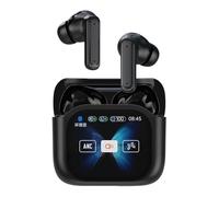 SHINROAD Auriculares inalámbricos con pantalla táctil inteligente, cancelación de ruido, sonido HiFi, compatible con Bluetooth, auriculares 5.4, auriculares deportivos para correr (negro)