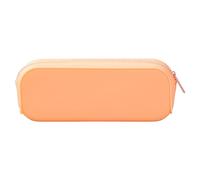 SHINROAD Cómodo estuche de silicona impermeable con gran capacidad, cremallera suave, almacenamiento de artículos de papelería para estudiantes, fácil de limpiar, no deformable, flexible, Orange, M