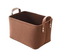 SHINROAD Contenedor de lavandería duradero Collabsible Hamper Cesta de fieltro Gran Capacidad Organizador plegable con asas resistentes para ropa Quilts Casa Marrón oscuro M