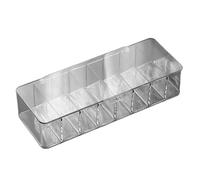 SHINROAD Estuche para lentes de contacto, lentes transparentes con 12 compartimentos, organizador a prueba de polvo para uso mensual, soporte de viaje ligero, portátil, gris transparente