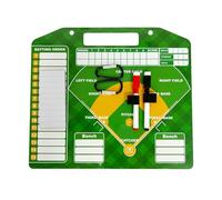SHINROAD Herramienta de grabación de datos de béisbol, tablero de alineación ligero, seguro que aquí hay un título del producto para listar el dugout magnético de doble cara, verde, S