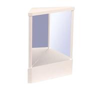 SHINROAD Izquierda derecha espejo preciso No-flip No-inverso Precisión verdadera vanidad maquillaje mesa no emparejada para la industria de la belleza Medicina Blanco L