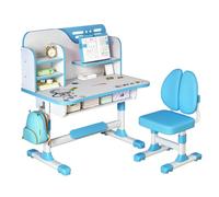 SHINROAD Juego de escritorio y silla de estudio para niños, mesa de altura | Marco de metal duradero con diseño ergonómico que se adapta a los niños que aprenden en el dormitorio y la sala de estudio