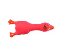 SHINROAD Juguete de limpieza de dientes para mascotas, resistente a las mordeduras, de látex, pollo, con alivio del aburrimiento, molar, divertido, chirriante, rojo