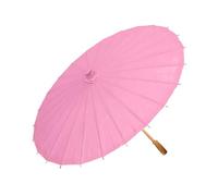 SHINROAD Paraguas de papel colorido con mango de bambú, estilo chino, manualidades, decorativo, pintura al óleo, sombrilla vintage ligera, rosa, 85 cm