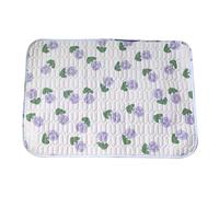 SHINROAD Protector de colchón antideslizante impermeable con parte trasera antideslizante, reutilizable, impresión de dibujos animados, a prueba de fugas, para mujeres posparto, color morado, talla M