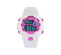 SHINROAD Reloj electrónico alimentado por pilas, gran número, digital, seguro, aquí hay un título de producto para electricidad, LED, impermeable, antideslizante, Rosa roja, Estilo de esfera