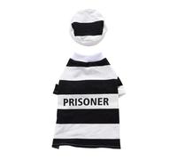 SHINROAD Ropa suave y duradera para mascotas, mezcla de poliéster, disfraz de perro samurái, ropa de padrino para perros pequeños y medianos, transpirable, color negro y blanco, talla M