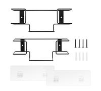 SHINROAD Soporte para guantes montado en la pared, contenedor de metal con tornillos, organizador de pañuelos antideslizante para el cuidado de la salud, gastronomía, dentista, higiene, negro