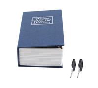SHINROAD Tapa dura libro seguro ocultar objetos de valor caja con secreto decorativo ligero para el hogar oficina portátil dinero efectivo joyas azul oscuro