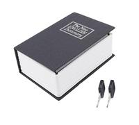 SHINROAD Tapa dura libro seguro ocultar objetos de valor caja con secreto decorativo ligero para el hogar oficina portátil dinero efectivo joyas negro