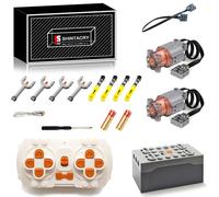 SHINTACRY 17 piezas Tecnología Power Functions Alta Velocidad L Motor, Mando a Distancia y Batería de Litio Recargable Set para Bloques de Construcción, Compatible con Bloques de Construcción Otras