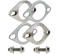 SHINTONES Kit de conexión de bridas y juntas de escape de acero inoxidable de 2 pernos de 2,35 pulgadas con pernos y tuercas (2,35"/60mm)