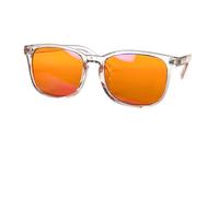 SHINU Gafas Para Dormir Con Gafas Rojas Blaulichtfilterbrille Para Dormir Mejor Nacht-Blaulichtschutzbrille Con Marco Cuadrado (C9,naranja lente)