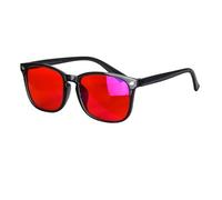 SHINU Gafas Para Dormir Con Gafas Rojas Blaulichtfilterbrille Para Dormir Mejor Nacht-Blaulichtschutzbrille Con Marco Cuadrado (C5,roja lente)