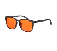 SHINU Gafas Para Dormir Con Gafas Rojas Blaulichtfilterbrille Para Dormir Mejor Nacht-Blaulichtschutzbrille Con Marco Cuadrado (C5,naranja lente)