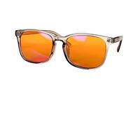 SHINU Gafas Para Dormir Con Gafas Rojas Blaulichtfilterbrille Para Dormir Mejor Nacht-Blaulichtschutzbrille Con Marco Cuadrado (C7,naranja lente)