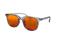 SHINU Gafas Para Hombre Con Lectura Glasses Rojas Bloqueo Completo Para Dormir Mejor Lente Naranjas Para Un Trabajo Duradero (C3, lente naranja)