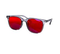 SHINU Gafas Para Hombre Con Lectura Glasses Rojas Bloqueo Completo Para Dormir Mejor Lente Naranjas Para Un Trabajo Duradero (C3, lente roja)