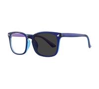 SHINU Photochromique Progressif Multifocus Transition Lunettes pour Lire Anti Lumiere Bleue Multifocale Ordinateur Soleil Lecteurs-8068(C3,with photochromic up 0 down 2.00)