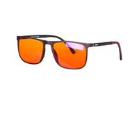 SHINU Rot-Blau-Lichtfilterbrille Para Una Mejor Profilaxis De La Migraña Lichtempfindlichkeit Y Para Protección Contra El Rizado De La Pantalla (C1,naranja lente)