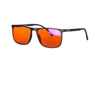SHINU Rot-Blau-Lichtfilterbrille Para Una Mejor Profilaxis De La Migraña Lichtempfindlichkeit Y Para Protección Contra El Rizado De La Pantalla (C4,naranja lente)
