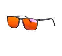 SHINU Rot-Blau-Lichtfilterbrille Para Una Mejor Profilaxis De La Migraña Lichtempfindlichkeit Y Para Protección Contra El Rizado De La Pantalla (C5,naranja lente)