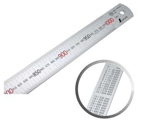 Shinwa 13048 - Regla de acero inoxidable, 100 cm, con escala de 0,5 mm, regla de acero