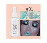 Shiny Glitter Spray, Quick-Drying Perfect Body Shimmer Liquid Luminizer Glow Illuminator for Music festival Stage Makeup and Festival Rave Spray Face