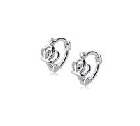 Shiny Zircon Small Crown Hoop Ladies Fashion Party Jewelry High-End Earrings
