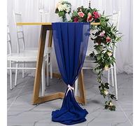 ShinyBeauty Camino de Mesa de Gasa Azul Real, 29 x 120 Pulgadas, Camino de Mesa de Boda Camino de Mesa de Gasa, Camino de Mesa, Boda, recepción, decoración de Mesa