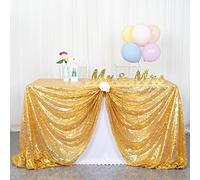 ShinyBeauty Mantel De Lentejuelas Rectangulo 125x180cm Manteles De Oro Brillante para Fiestas Mantel De Oro Brillante Decoracion Gran Gatsby De Purpurina De Comedor Decoracion del Hogar