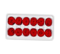 SHINYPASING 12 Piezas de Flor Inmortal Roja para Decoración de Boda y Hogar, Accesorio para Ramo Duradero y Decorativo, Material Plástico Adecuado para Fiestas