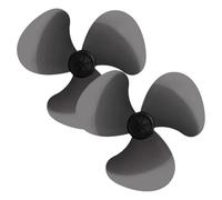 SHINYPASING 2 Piezas Aspas de Ventilador de Repuesto, Ventilador de Repuesto de Plástico Negro, 3 Aspas, Diámetro Interior 6,6cm, Diseño Engrosado, para Ventiladores de Pie, Varias Marcas