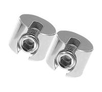 SHINYPASING Abrazaderas de Cable Acero Inoxidable 316, Clips de Sujeción M8x3 2 Unidades, Tope Tensión para Redes de Jardín, Toldos y Muebles Exteriores, Accesorios Resistentes para Cableado