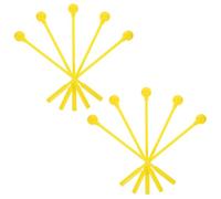 SHINYPASING Baquetas de Alto Rendimiento para Instrumentos de Percusión, Mazos de 20 Cm en Color Amarillo, Paquete de 10 Piezas, Accesorios para Batería de Jazz, Tambores Electrónicos y Kits