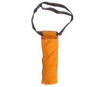 SHINYPASING Bolsa para Varillas de Soldadura de Cuero de Vaca Doble Capa, Ajustable para Cinturón, Resistente al Calor y Desgaste, Contenedor de Almacenamiento para Electrodo, Color Aleatorio