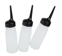 SHINYPASING Botellas Aplicadoras de Plástico PP para Champú y Acondicionador 3 Piezas Pequeñas Boquilla Fina, Graduadas para Tinte, Uso en Salón y Capilar Profesional